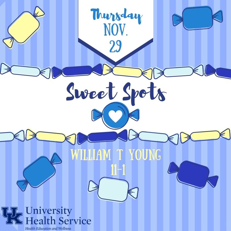 UHSPaws's tweet photo. We have some #Sweet offerings today!! Whether you’re at the Student Center or the Library before 1, grab a treat and #StressLessUK!! #LessStressMoreSuccess https://t.co/33LeUmzGIz