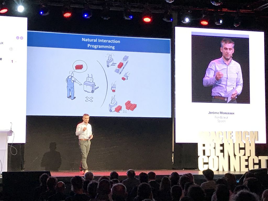 Keynote passionnante sur les interactions hommes/machines et les 🤖 par le fondateur de <a href="/spoon/">Ryan</a> et ex founder d’#aldebaran <a href="/bilock/">ael hattrick</a>. #frenchconnection18 @SylvainLETOURMY <a href="/Oracle_France/">Oracle France</a>