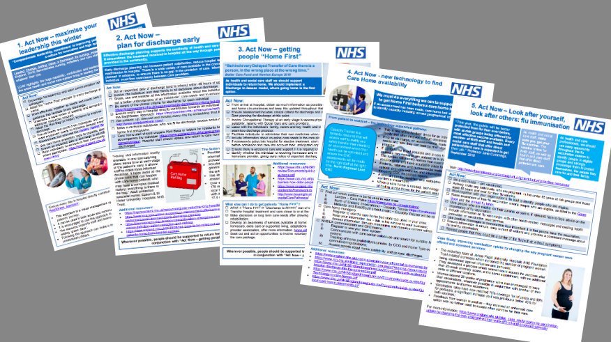 #ActNow4Winter wherever you work, whatever your role. All health &amp; social care staff have a key role in reducing lengths of stay across the inpatient setting. To support staff  a series of Act Now Guides are now available here england.nhs.uk/leadingchange/…