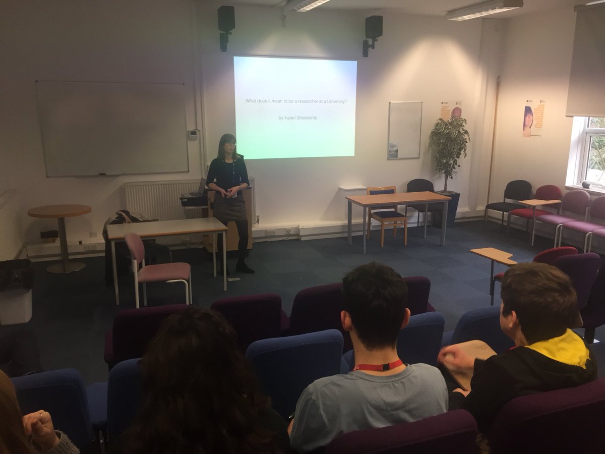 WestSuffolk's tweet photo. Dr Karen Stroobants from the Royal Society of #Chemistry speaks to #science students at West Suffolk College. @KarenStroobants @RoySocChem https://t.co/UEbd82kPYa