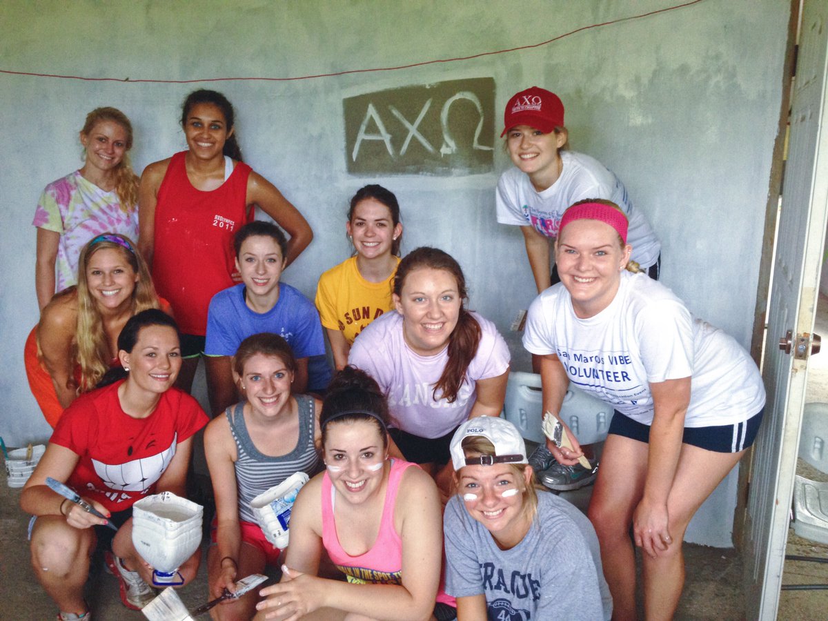 AlphaChiOmegaHQ's tweet photo. #TBT to the #AXOGSI trip over the years! This May will mark the 8th year AXΩ collegians embark to Jamaica to spend a week serving in the communities!
Applications are due TOMORROW!
https://t.co/PxzqmiD9kg https://t.co/VUkU5oA7IK
