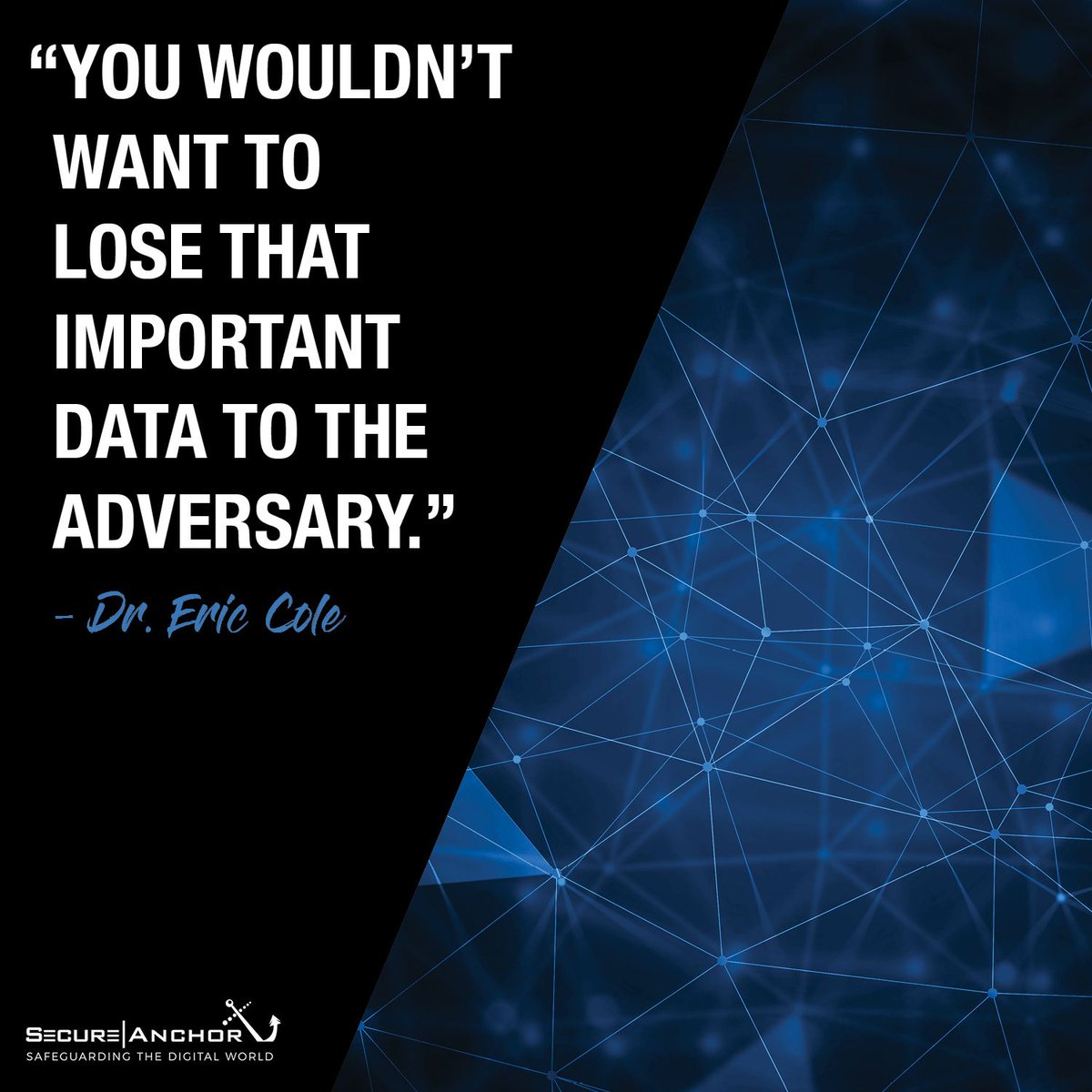 SecureAnchor's tweet image. Keep your data safe, keep your data secured. buff.ly/2So4bWb #DrEricCole #Hackers #ChinaHacker #CyberAttack #CyberSecurity