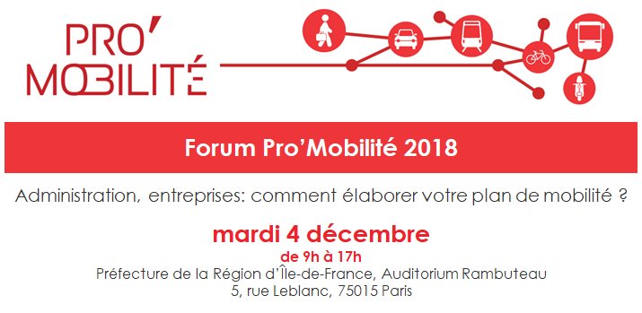 Noveos sera présent le 4 décembre au forum #promobilité pour revenir sur les cadres, les enjeux et les bonnes pratiques des plans de mobilité. 
Inscription sur: pro-mobilite.mutualiz.eu
#transportdurable #environnement #IDFmobilité #vélo
