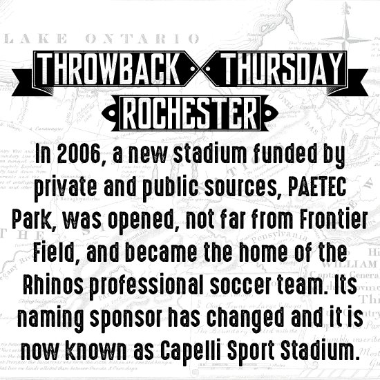 UpdegraffMgmt's tweet photo. #ThrowbackThursdayRochester #ThrowbackThursday #RochesterHistory #RochesterNY @CityRochesterNY @rochester @rochesternybuzz #ThisIsROC #LocalLove❤️ #Rochester #FrontierField @RochesterRhinos #CapelliStadium ⚽️ https://t.co/AK9CMllsZi