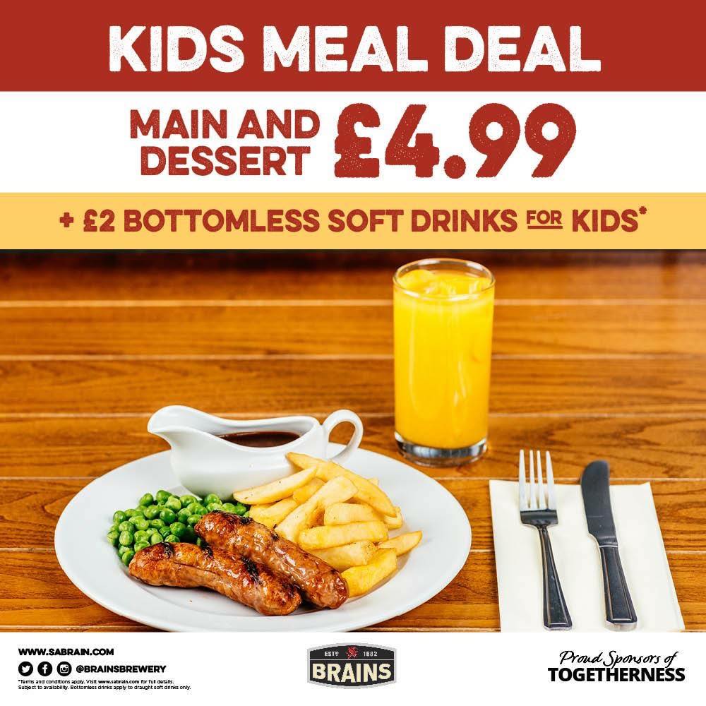 Kids can eat for only £4.99 here at the Greenhouse!
