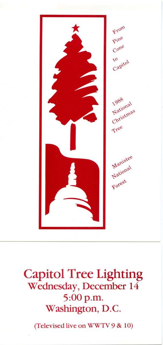 foresthistory's tweet photo. #ThrowbackThursday In 1988 the U.S. Capitol Christmas Tree - a 50-foot balsam fir - was provided by the Manistee National Forest in Michigan 🌲
#Manistee #capitoltree #christmastree #Michigan #TBT @USCapitolTree https://t.co/rQFFWpYZfb