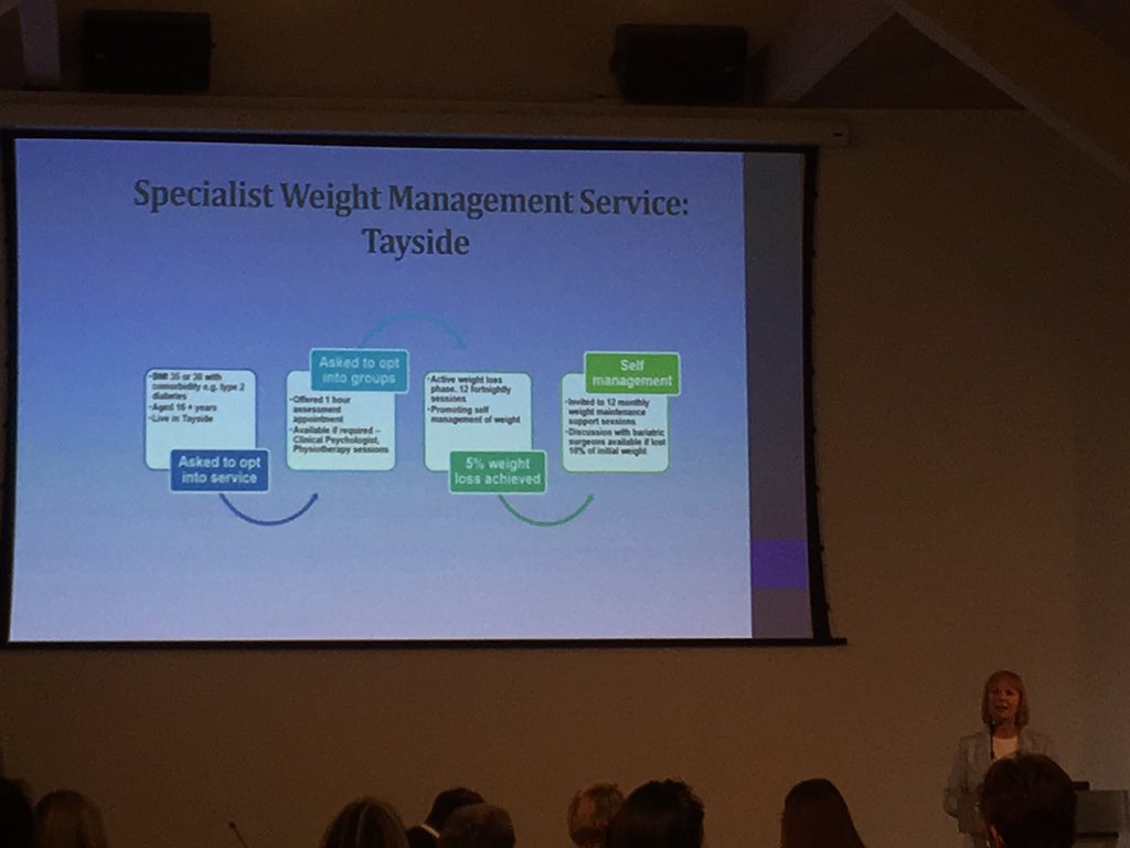 BDA_Obesity's tweet image. And now hearing from Dr Laura Stewart about the service in Tayside #learningfromcolleagues