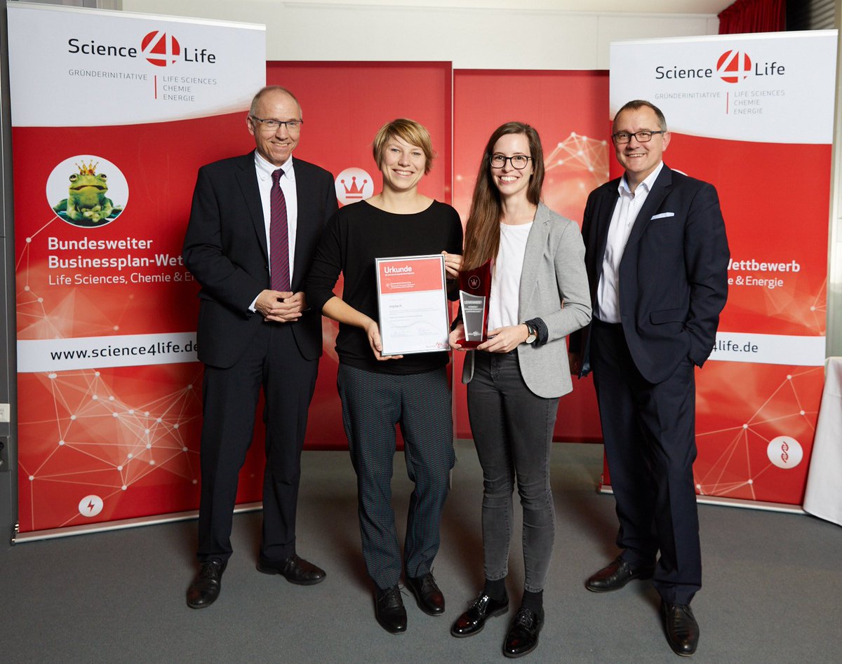🎉Congratulations to the fantastic implacit team. They are one of the five winners of the idea phase of the <a href="/Science4Life_eV/">Science4Life e.V.</a> Venture Cup for their software solution for personalised, local cancer therapy. We are very happy to have them in the <a href="/LifeScienceAcc/">Life Science Accelerator BW</a> 😃