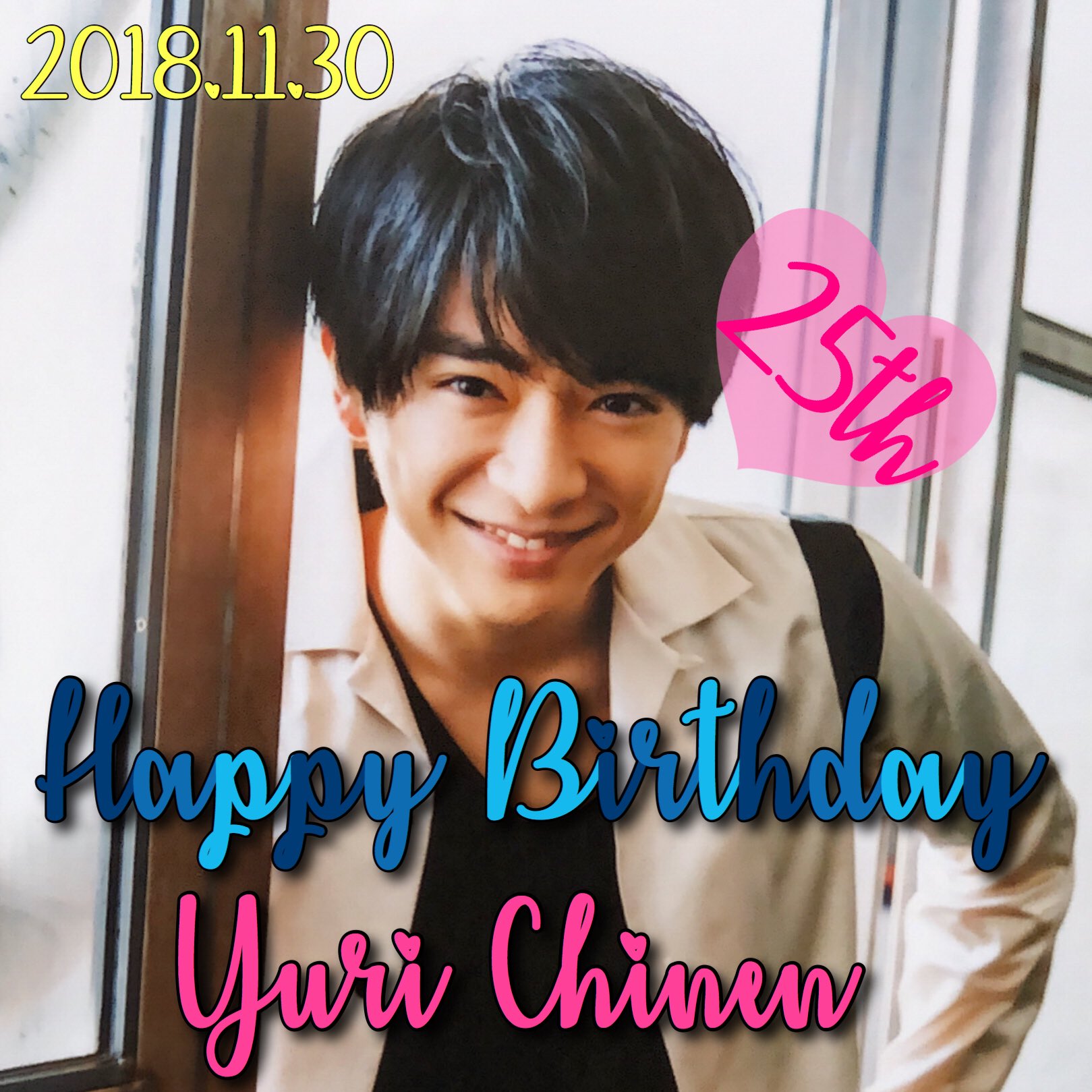 Happy Birthday Yuri Chinen Wish you have a happy day and a nice year   