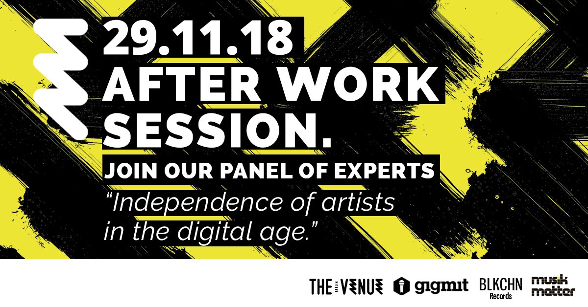 TheVenueBerlin's tweet photo. It's tonight! Join us at The Venue Berlin for "The independence of artists in the digital age" โก๏ธโก๏ธโก๏ธ
https://t.co/MCZLQz67eR
#Berlin #AfterWorkSession #TheVenueBerlin https://t.co/vbSkvVjtU6