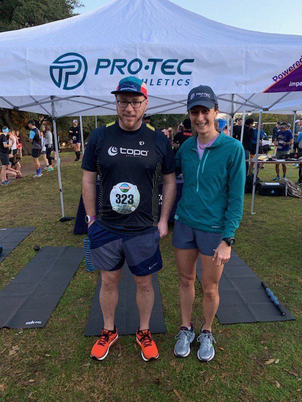 kyleRrobidoux's tweet image. Fun @therunningevent 5k w/ @krissymoehl as #sightedguide. She crushed it &amp;amp; we are ready for @runSRA_CIM @USABA