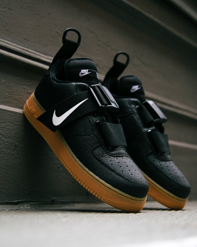 nike air force 1 utility black on feet