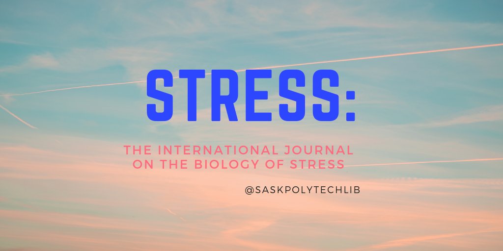 saskpolytechlib's tweet image. Did you know that we have access to a journal dedicated to just the biology of stress? (bit.ly/2R1iYFT) Take a gander if it interests you! (Please note that the most recent 18 months are not avail. but will be over time) #learnourlibrary #StressBetter