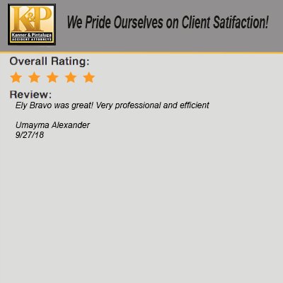 kpattorney's tweet photo. Umayma, we are so happy to hear that you've had a good experience with us! Thank you for the kind words. #feedback #customersatisfaction #kpattorney https://t.co/PjoZX5tbMK