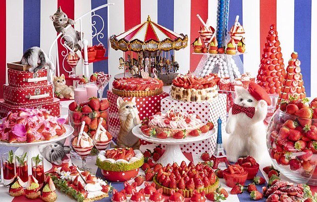 ヒルトン東京で猫といちごのデザートブッフェ開催!!可愛すぎてインスタ映え間違いなし!!
