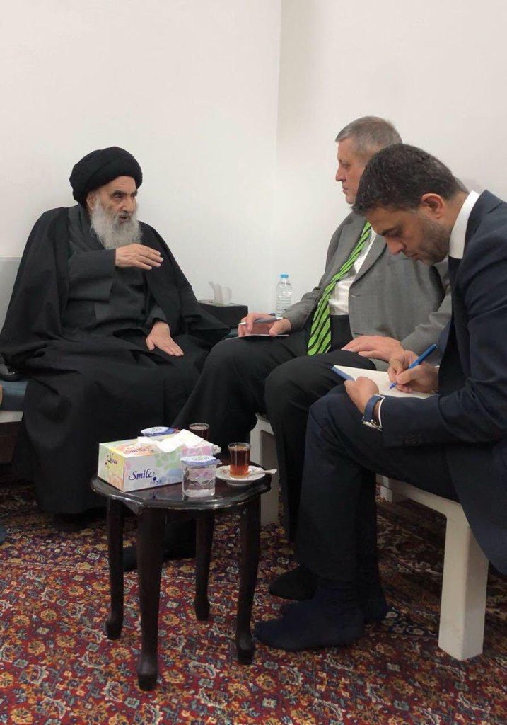 Bassam_nasralla's tweet photo. السيد علي السيستاني يستقبل مُمثل الامين العام للأمم المُتحدة في #العراق السيد كوبيتش . https://t.co/XFU07eY9EG