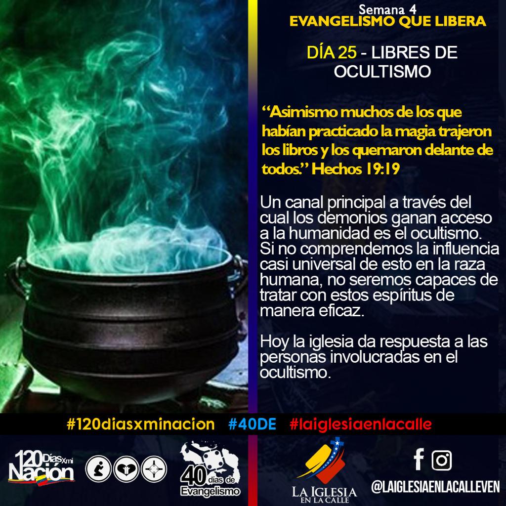 moviuc's tweet photo. Día 25 de los #40DiasdeEvangelismo
LIBRES DEL OCULTISMO
“Asimismo muchos de los que habían practicado la magia trajeron los libros y los quemaron delante de todos”. Hechos 19:19a
#40DE #120DiasXmiNacion #LaIglesiaEnLaCalle https://t.co/MVgW6Lsuyp