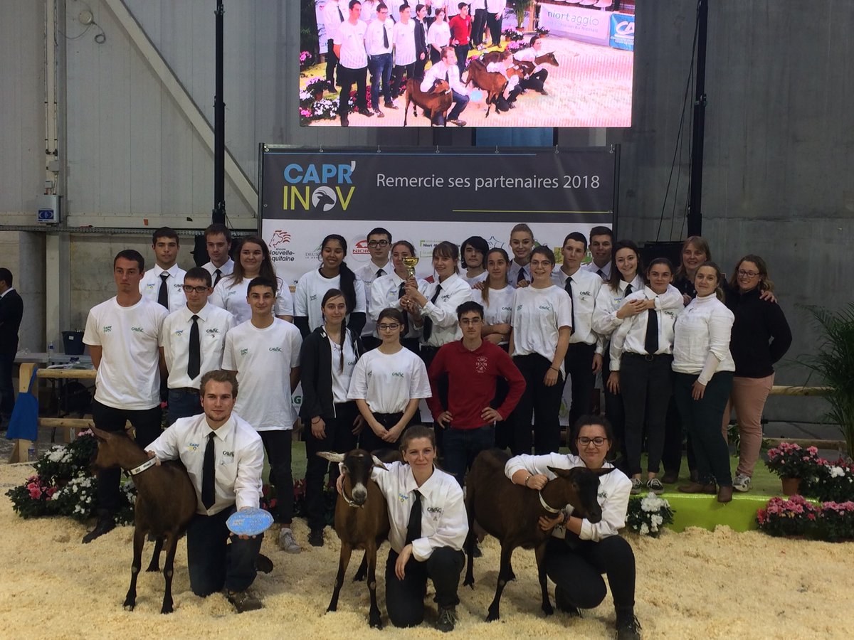 Caprinov's tweet photo. Un grand bravo à tous les étudiants de l’école de Melle. #Caprinov2018🐐 https://t.co/aFMAWaCout