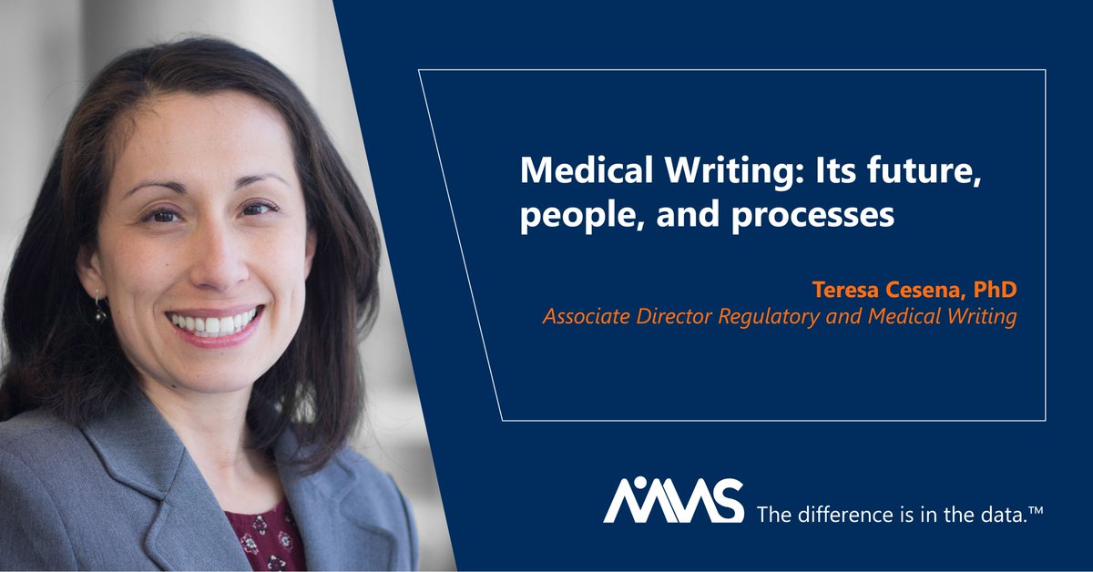 mmsholdings's tweet photo. After attending the invitation-only "Preparing for the Future of #MedicalWriting in #Pharma and #Biotech" for the @AmMedWriters, Teresa Cesena, Associate Director, Medical Writing at MMS, discusses the future, people, and processes of medical writing. https://t.co/mc7L36hyI3 https://t.co/wdvrkpMhNf