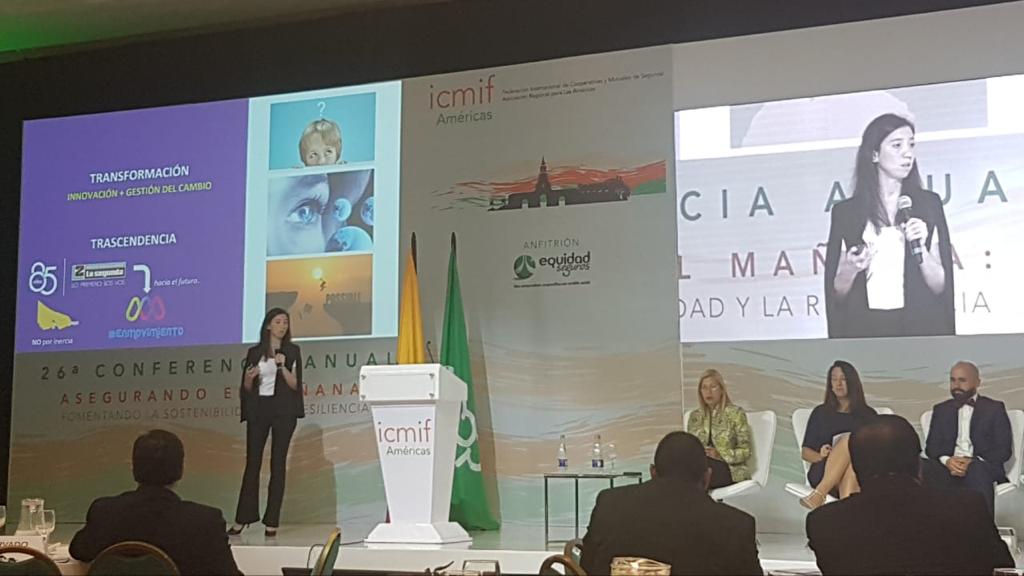 ElHubL2's tweet photo. En Cartagena, se llevó a cabo la 26ª Conferencia Anual @ICMIF_Web. La temática de la conferencia fue “Asegurando el Mañana: Fomentando la Sostenibilidad y la Resiliencia” Nuestra compañera Virginia Lingiardi, nos representó y expuso la experiencia #Hack2in. https://t.co/h1MGOYbvVU