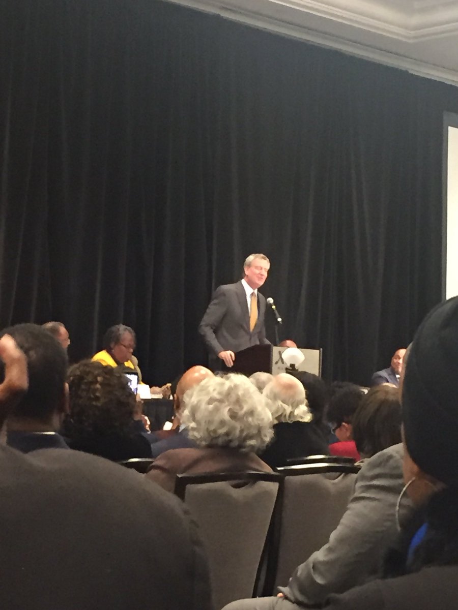 ItsMonicaReid's tweet image. @BilldeBlasio addressing the attendees of the #NBCSL legislative conference.