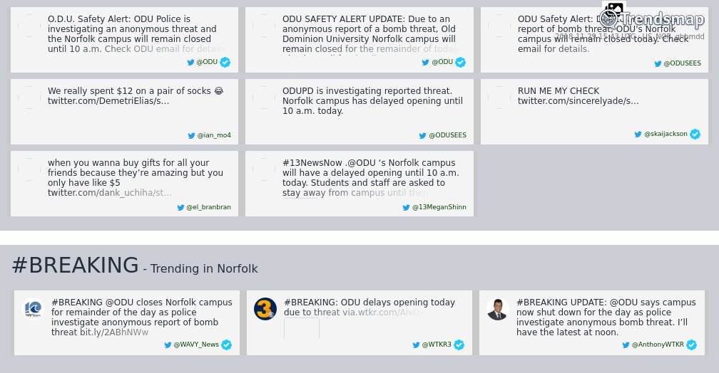 Trendsmap Norfolk tweet media