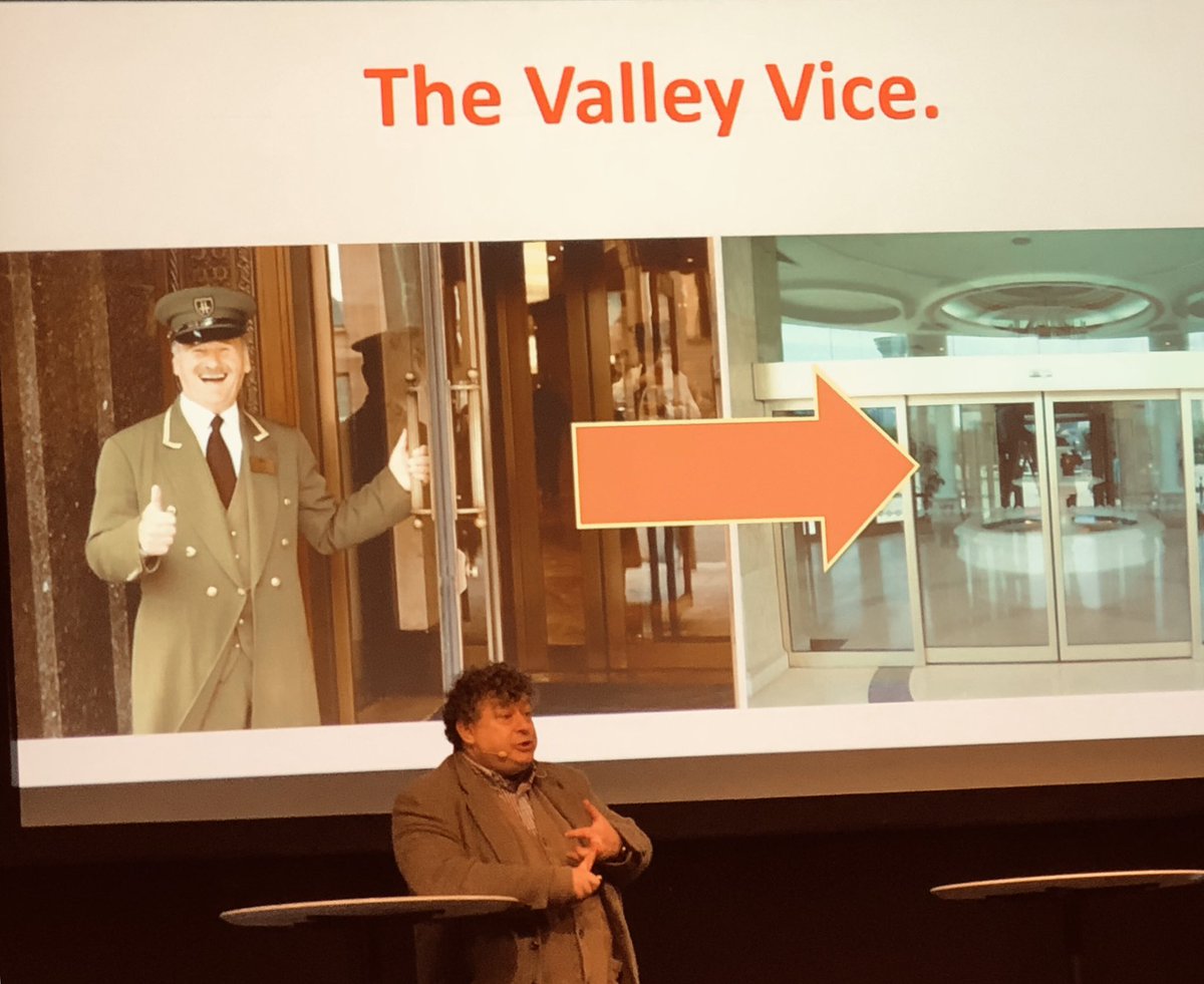 martinschultz's tweet photo. “There’s one problem about data. It’s all from the past” @rorysutherland at #dmprogrammatic 2018 - arguing that we should test more weird stuff (and be more creative) in order to achieve better business results. Great talk! 🤘 https://t.co/WyQqtsWLQW