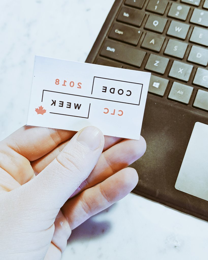 melsariffodeen's tweet image. 👀 for my next temporary tattoo placement. #clcCodeWeek is 4 sleeps away! 💻🇨🇦