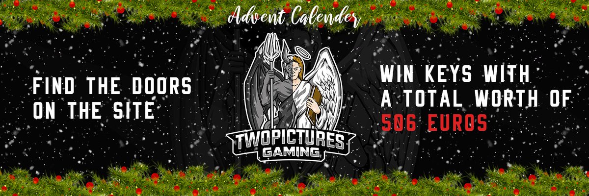 TwoPicturesEU's tweet photo. This years christmas, we are going to do an advent calender on our homepage, where you can win many game keys in a total worth of €506!
To win a Key in the giveaway you have to find the doors on our homepage. 😇

Read our article about it on our homepage:
https://t.co/ayHj5PYnxN https://t.co/Rxkvu8TJjy