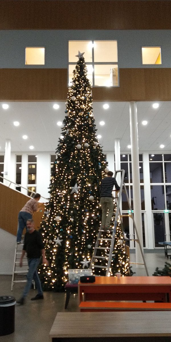 Druk bezig geweest met collega's om de boom op te zetten in het <a href="/IJsselinfo/">IJsselcollege</a>