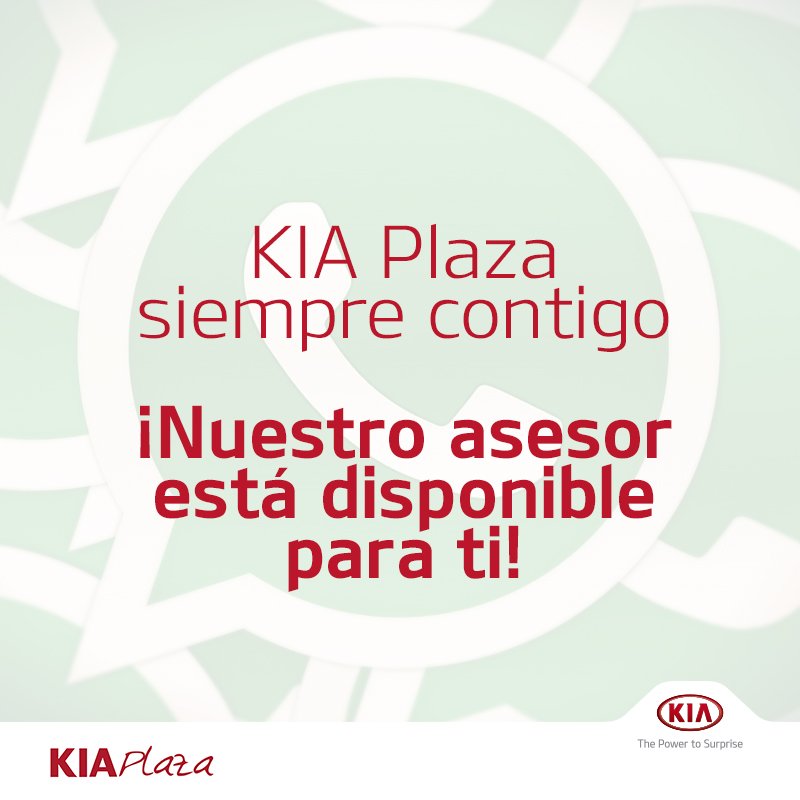 KiaPlazaCol's tweet photo. ¡Ahora nuestro asesor estará disponible para ti en Whatsapp! Ingresa al siguiente link y él resolverá todas tus dudas https://t.co/9tSefpW3lf https://t.co/iKjbC3dab6