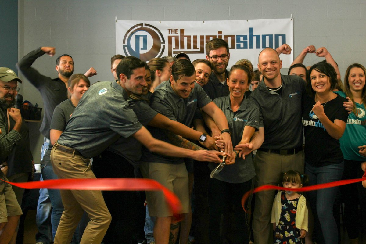 PhysioShopFlag's tweet photo. #tbt back to The Physio Shops grand opening. It's been an amazing journey, and we're thrilled with the success we've had with our rebranding and new location. If you haven't come by our new location yet swing on by and don't forget to follow us on social media! #flagstaff #Health https://t.co/ev1B3bFGoQ