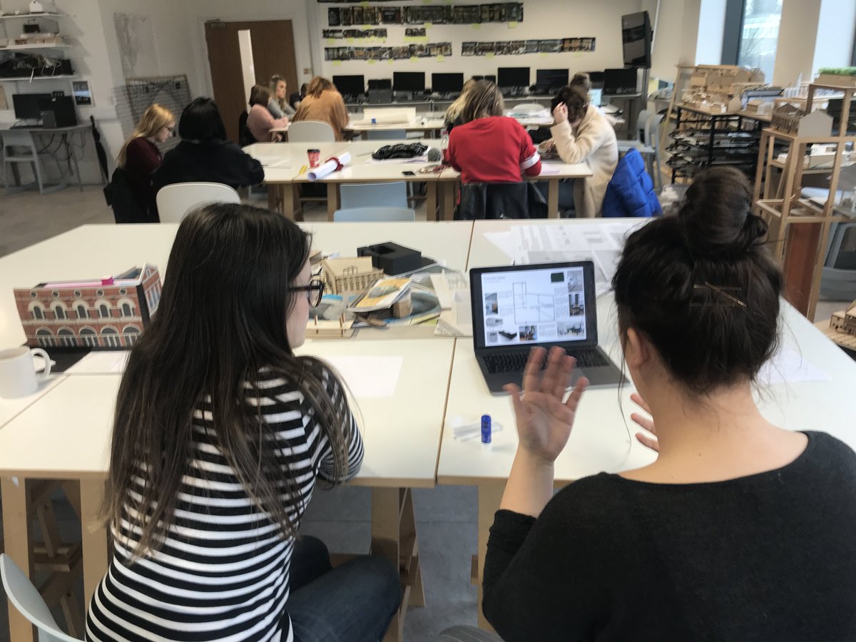 interiorcardiff's tweet image. Thanks very much to Jon and Madison @Paramount_Int for a great mentoring session with the 2nd year students developing their creative industries co-working brief with @CreativeVCdf  @USWCreative