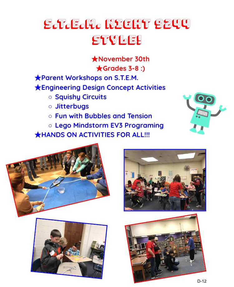lenape_valley's tweet photo. STEM Night is tomorrow at Lenape Valley Regional Highschool! We would love to interact with students grades 3-8 in a fun filled night! ❤️💙🤖 https://t.co/gsru6AYkYA