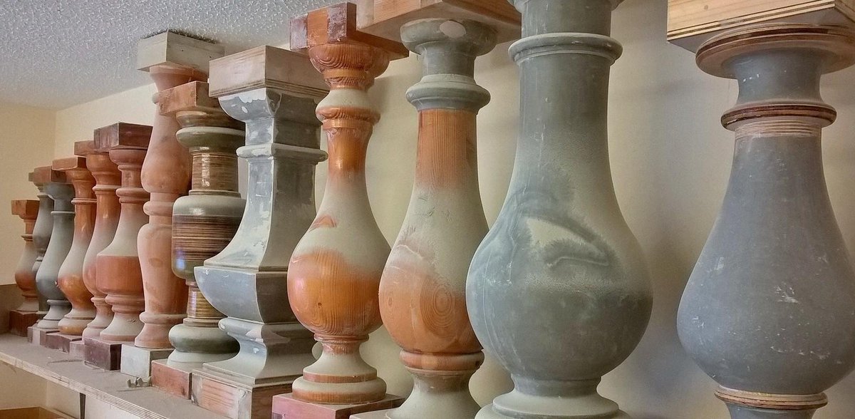 cranbornestone's tweet photo. Top shelf dusty relics now....but all of these baluster models have been used to create replacement balustrades for many historical Houses &amp; Estates.....What a wonderful archive to projects past. https://t.co/CDbnl7Nmr2
