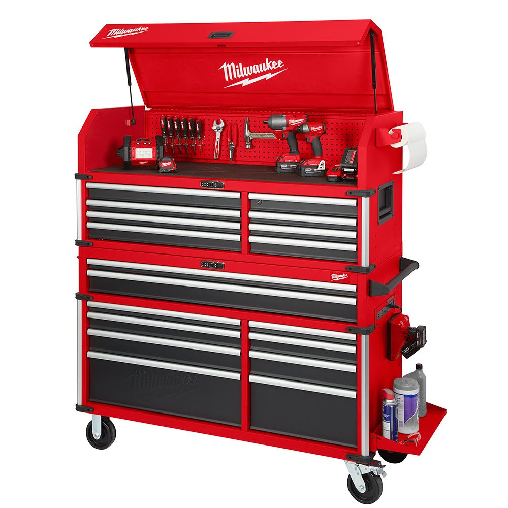 ProToolReviews's tweet image. @MilwaukeeTool Announces Two New Steel Storage Solutions! More details at facebook.com/protoolreviews/ #nothingbutheavyduty #workbench #mobileworkbench #toolstorage #toolbox #toolchest #tools #powertools #construction #automotive #remodeling #woodworking #garage #workshop