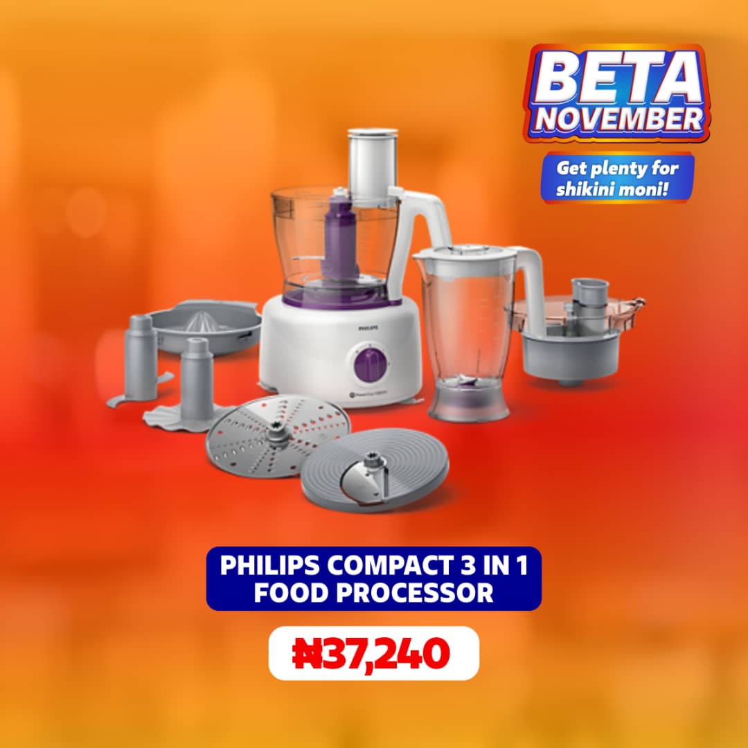 Dreamworksnig's tweet photo. Making great food has never been so easy with the @Philips range of kitchen appliances

Think of any range of amazing kitchen and lifestyle appliances? ...We have it on our #BetaNovember sale

Shop from our website https://t.co/5WfSPAbbBN or visit any of our stores across Lagos. https://t.co/ivfMjwzNDs
