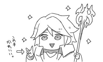 手が勝手に動いたので供養。初描きなのでまだ特徴掴めてないフォルネウスくん。 