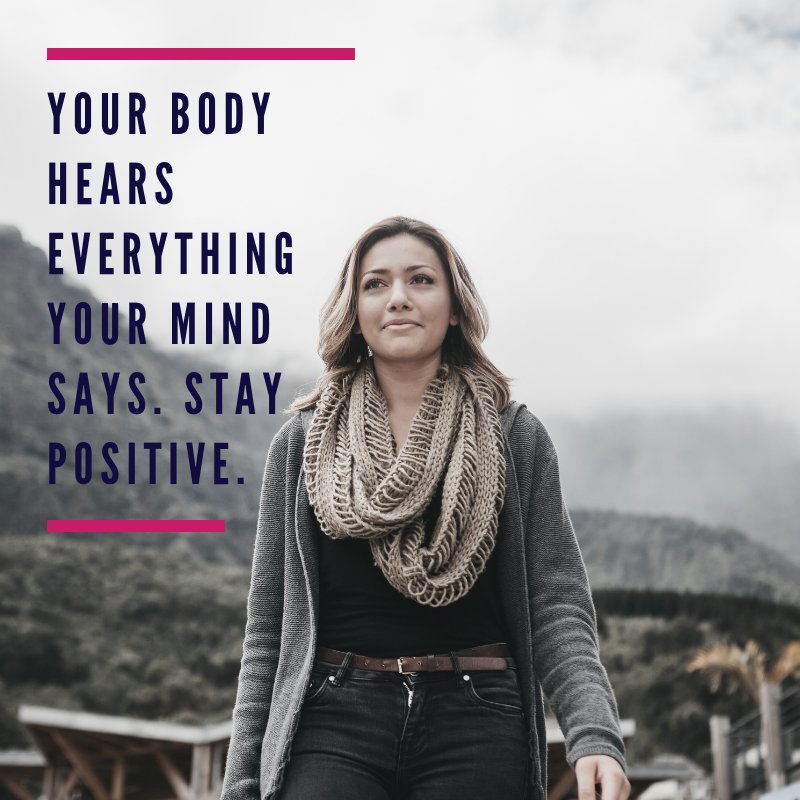 Your body hears everything your minds says. Stay positive. #bodypositive
