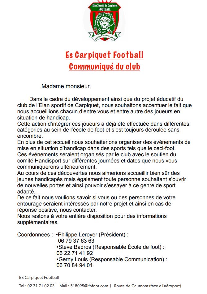 ES Carpiquet Football tweet media