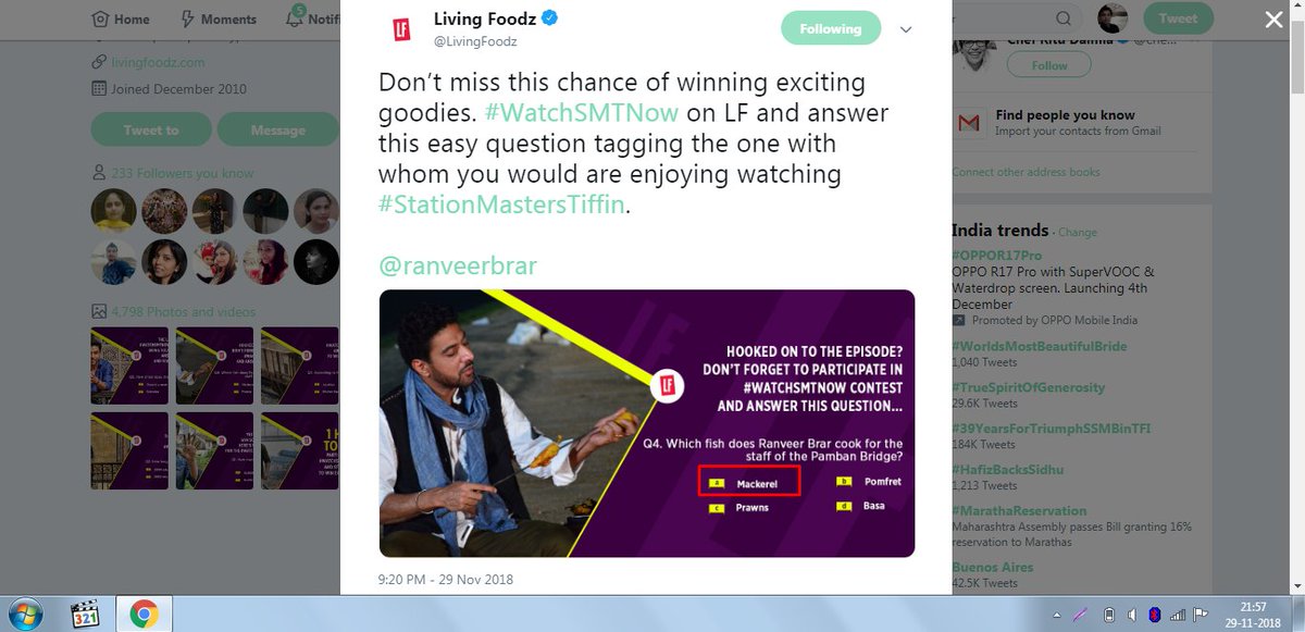toposant55's tweet photo. @LivingFoodz @ranveerbrar A4) a. Mackerel
#WatchSMTNow #LF #WatchSMT
@godsowntalk @blessedkamal @nandinidey20
@sandipdey_ @saptchamp @VHetal @rehanak55 @chandra_mani38 https://t.co/9jj8xNgC9p