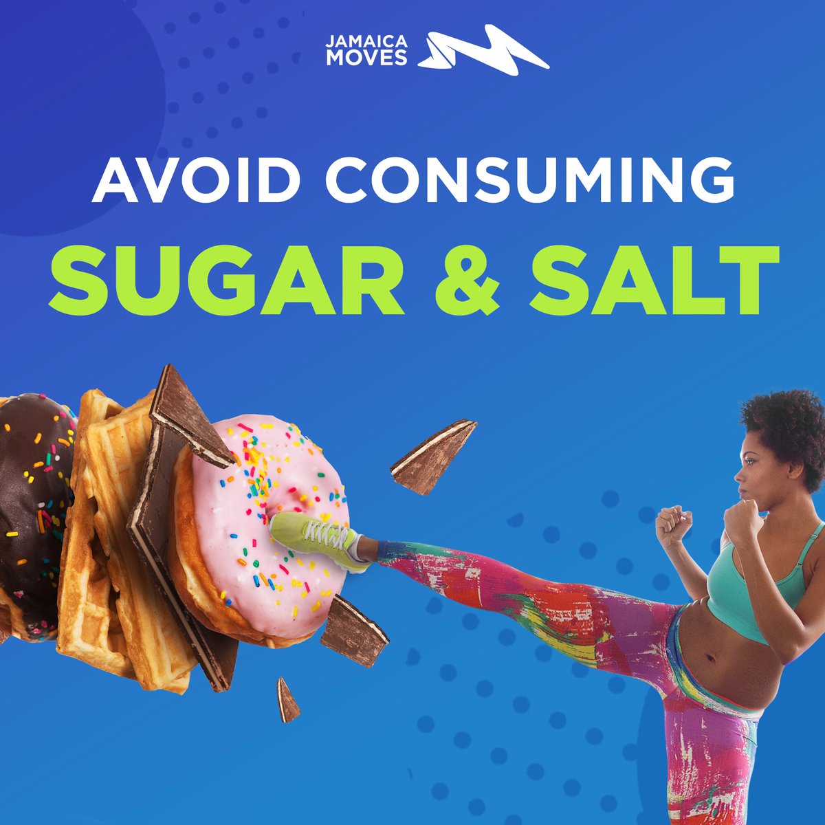 jamaica_moves's tweet photo. To enjoy a healthier life, we need to make the effort to eliminate certain foods from our diets. The fact is, an exorbitant amount of Sugar &amp; Salt increase our risk of developing a Non-Communicable Diseases #BeatNCDs #CutTheSalt #CutTheSugar #EatRight #ChooseRight #HealthierYOU https://t.co/IxrfqQwqHc
