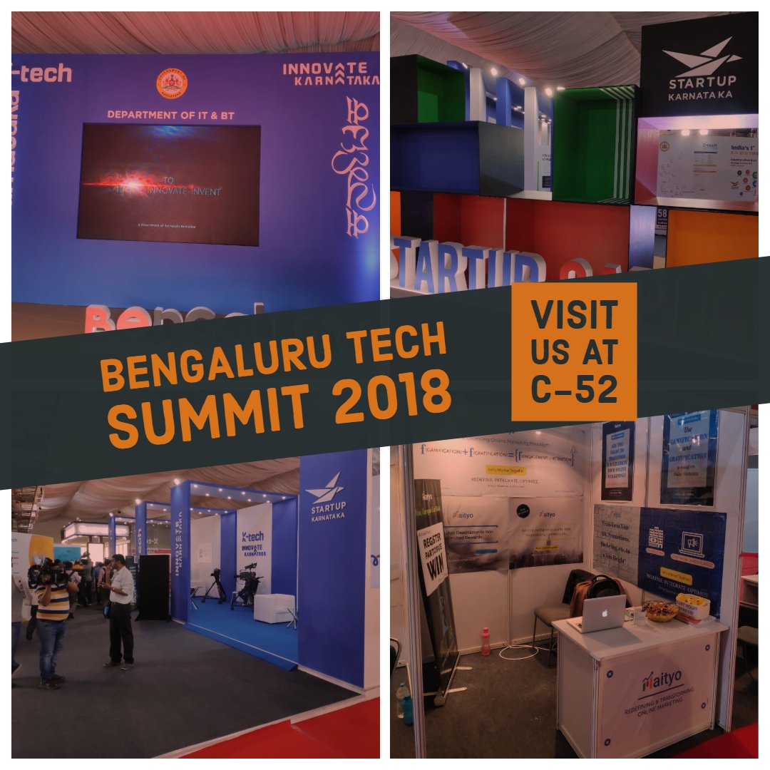WinnoproTech's tweet photo. Bengaluru observed a grand inauguration of #BengaluruTechSummit2018 today. Winnopro made its presence to discuss about the future of #OnlineMarketing. If you're heading to the event, visit us at Booth No C-52

#MarketingInnovation #BlrTechSummit2018 #BlrTechSummit @blrtechsummit https://t.co/xRNPh3Miot