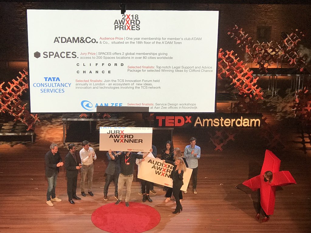 evrofeli's tweet image. TEDX 2018 Awards @TEDxAmsterdam #tedxamsterdam #thebigx @MyMiniBrew 👏