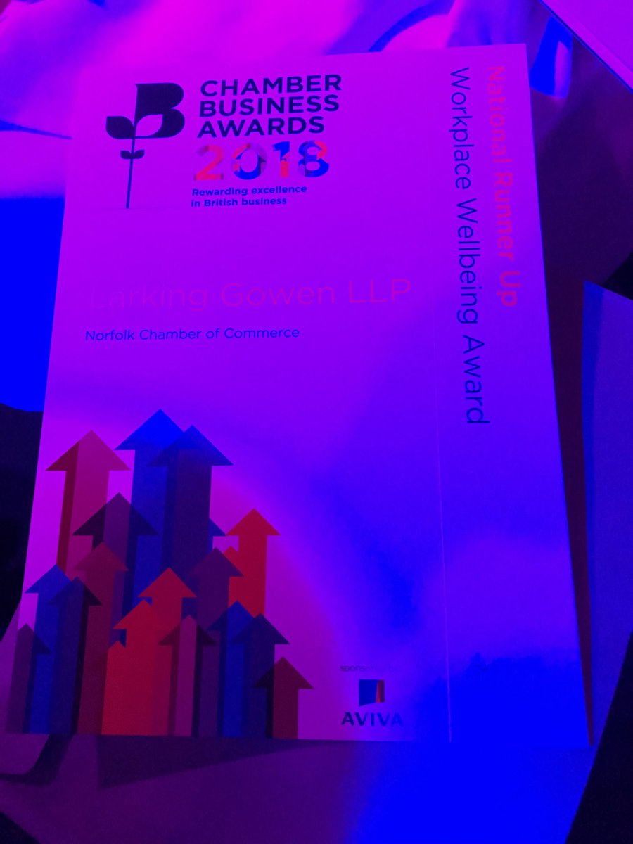 Runners up. How good is that for an East Anglian Firm!!