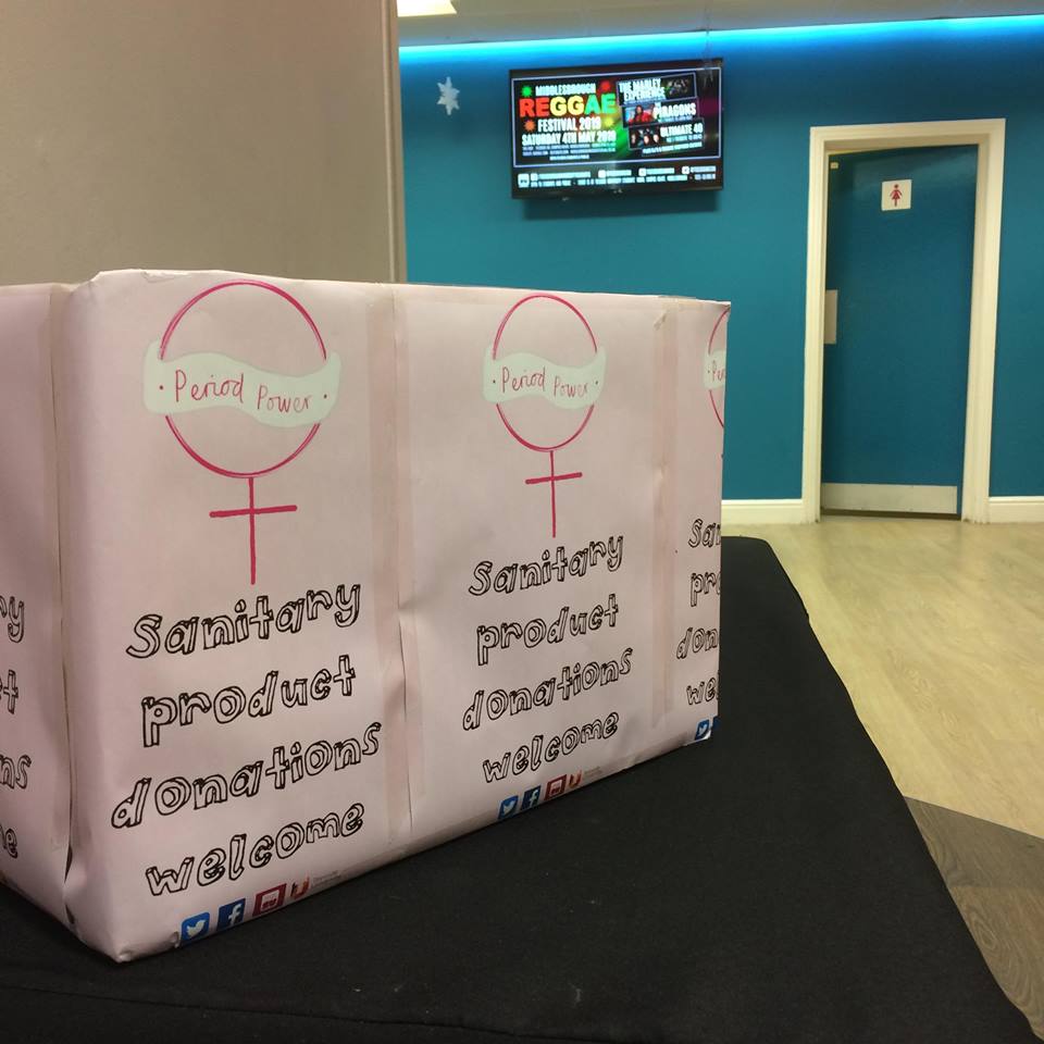 Our donation box is in the <a href="/teessidesu/">Teesside University Students’ Union (TUSU)</a> for you to donate any sanitary products 🌸 Raising awareness. Reducing stigma.