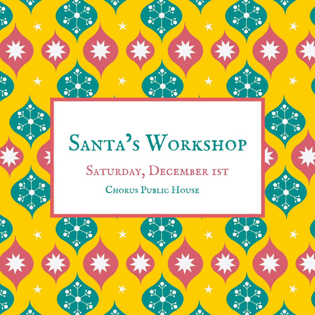 StoughtonKey's tweet photo. The time and location has changed for Santa’s workshop! Is is now at the Chorus Public House in the upper level. The 2 shifts are 11am-12:30pm and 12:30pm-2pm. The sign up is in the team drive:)🔑 https://t.co/58Mficzs3U