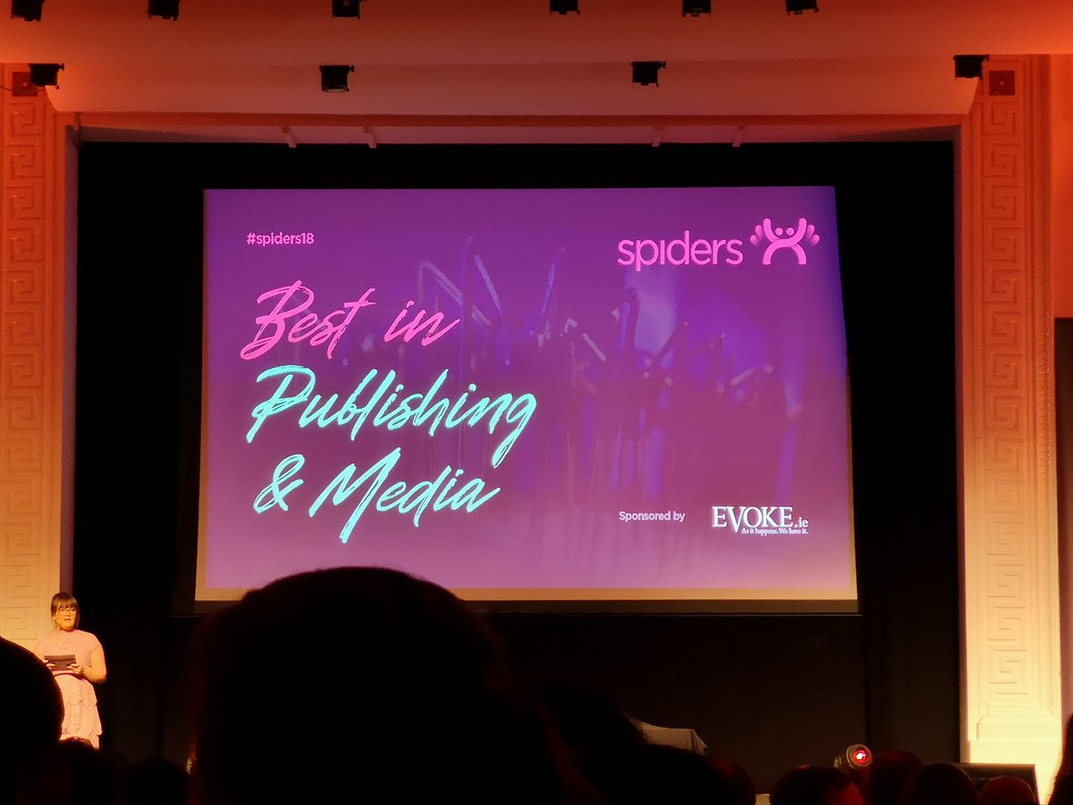 Thetaste_ie's tweet photo. Delighted that @Thetaste_ie has won the award for Best in Publishing and Media at the @spidersxtech awards #spiders18 😀 https://t.co/UnkGrOseRj
