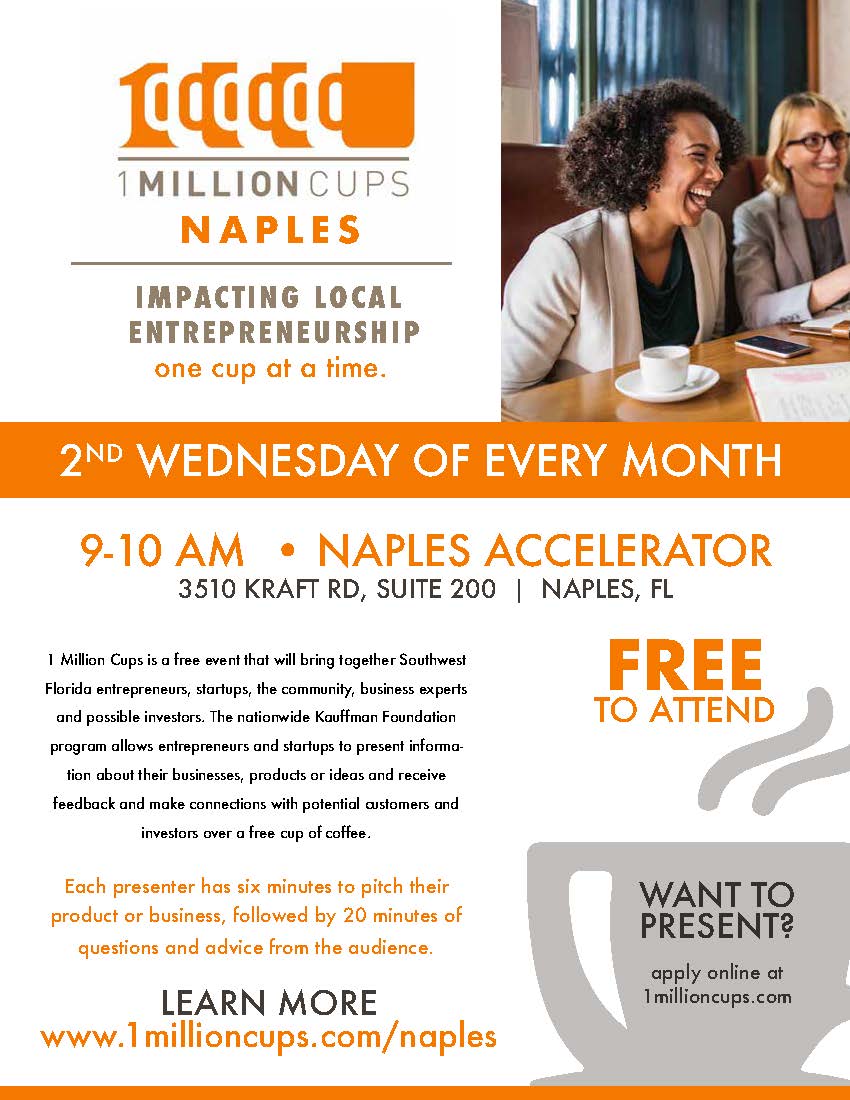 1MillionCupsNPL's tweet photo. 9-10 DEC 12 #1MCNaples: https://t.co/1bQNV4U2xJ , a #Naples #startup that equips #senior #walkers w a stabilizer; https://t.co/XLkgfZduG7 , a #SWFL #BambooClothing #biz &amp; @TheNickelRide #RidesharingService will present. #Coffee is by @drinkgrumpygoat &amp; paid for by @iPartnerMedia. https://t.co/keUzHnAtcU