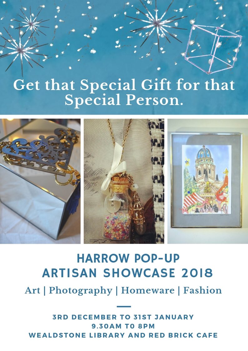 MentoringHarrow's tweet photo. Harrow PopUpShop initiative will start this Monday. Great project for Harrow Creatives to showcase their work at Wealdstone library and the RedBrick Cafe @harrow_council @LondonBP https://t.co/L3iTlS00KX